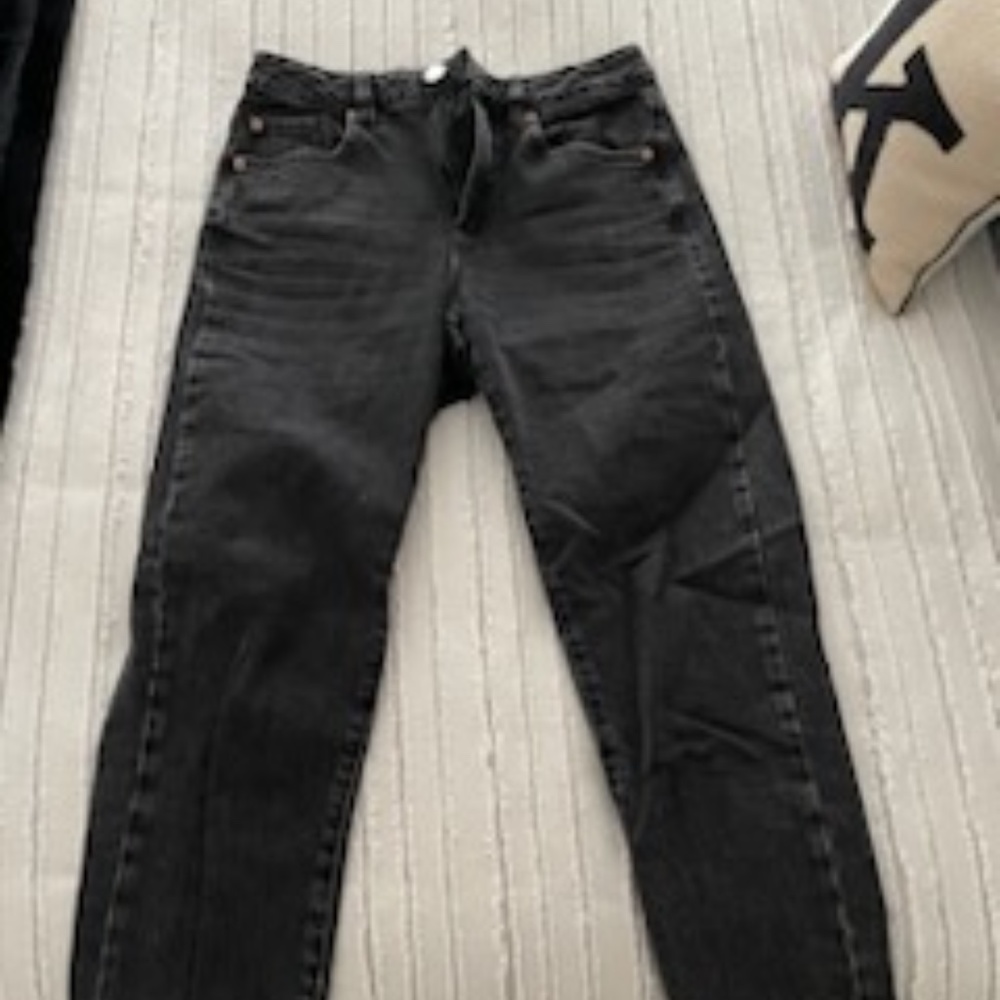 garage grey mom jeans